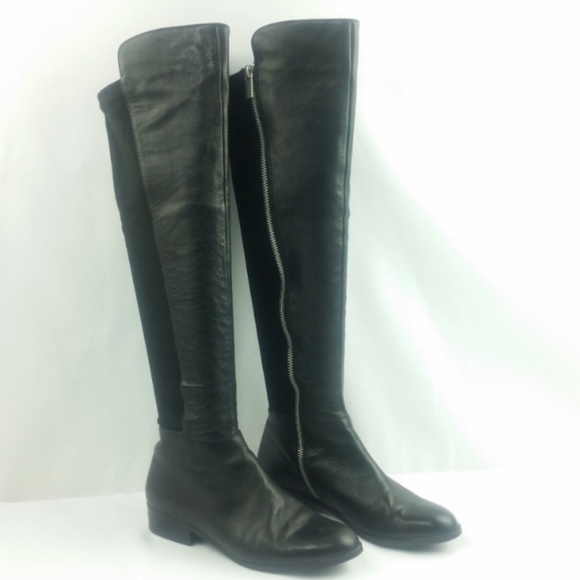 Michael Kors Shoes - Michael Kors 5.5 Black Leather Riding Boot Zip Up
